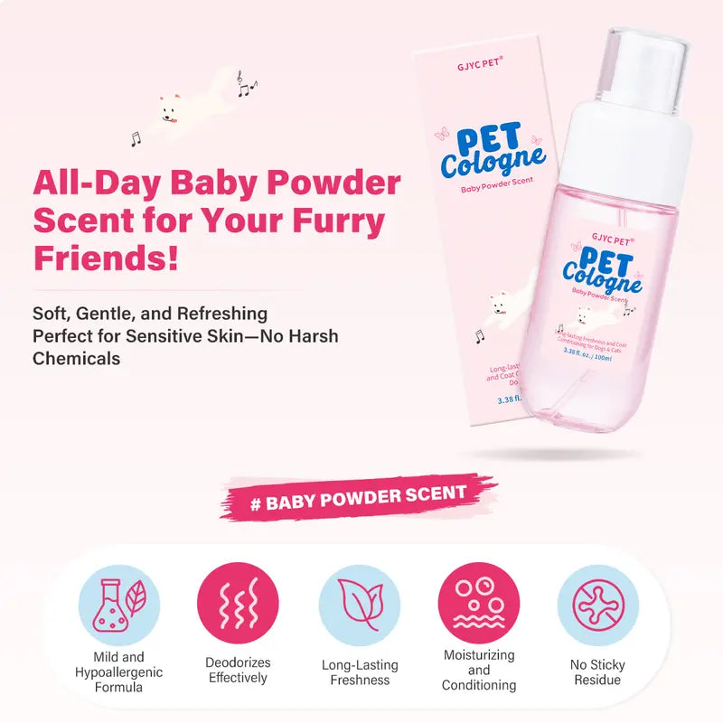 PET Dog & Cat Cologne Spray - 3.38 fl.oz Gentle Aloe Chamom Formula