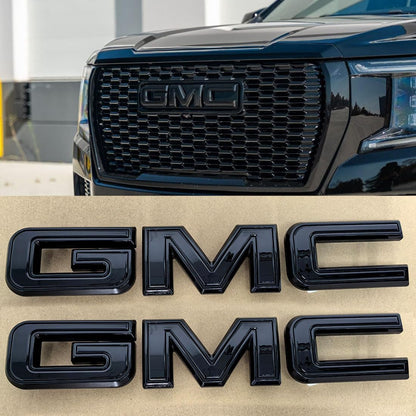 Premium GMC Grille & Tailgate Emblem Replacement Badge Fits 19-26 Sierra