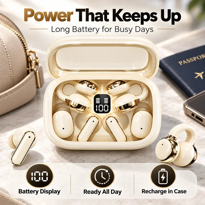 3-in-1 Bluetooth 6.0 Wireless Earbuds with Portable Charging Case