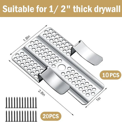 10Pcs Easy-to-Install 1/2-Inch Drywall Clips