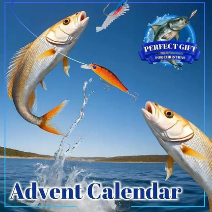 2026 Fishing Lure Advent Calendar - 24-Day Christmas Countdown Fish Tackle Set with High