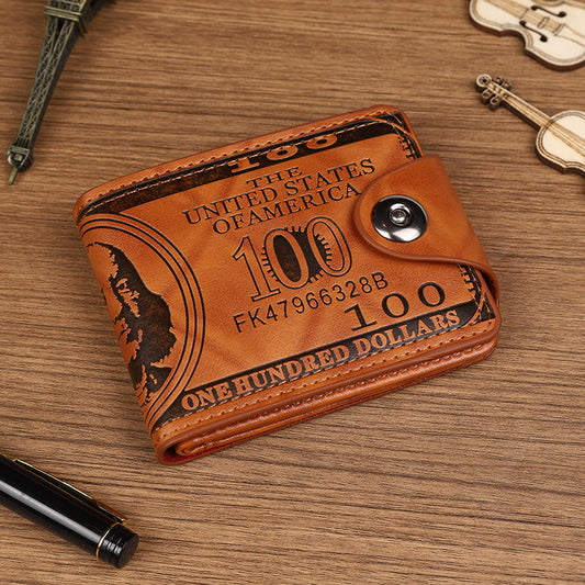 Men Bill Wallet PU Leather Credit Card Photo Holder Bifold Billfold