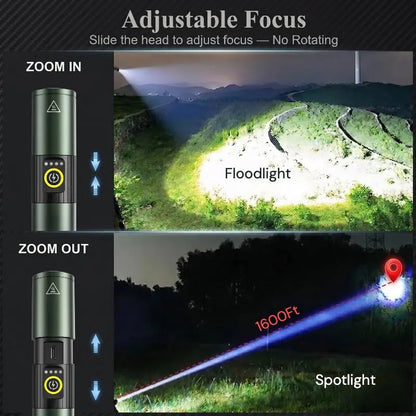 5-in-1 Compact Alloy Body Multicolored Flashlight