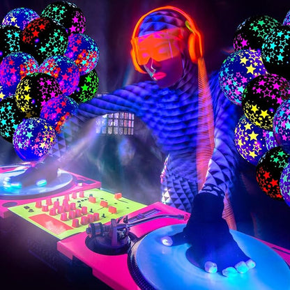 Pack of 100 Neon Glow Balloons