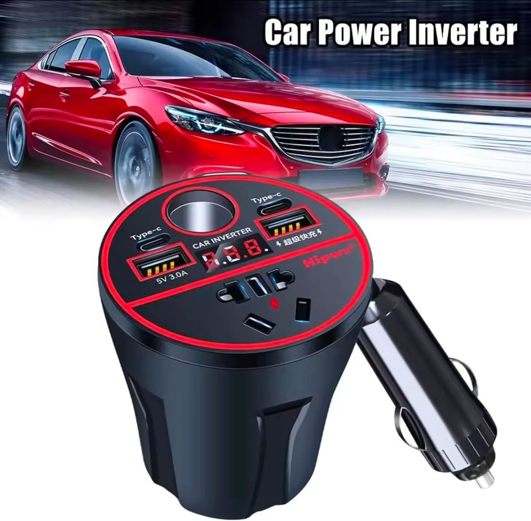 In-Car USB Fast-Charging Power Inverter