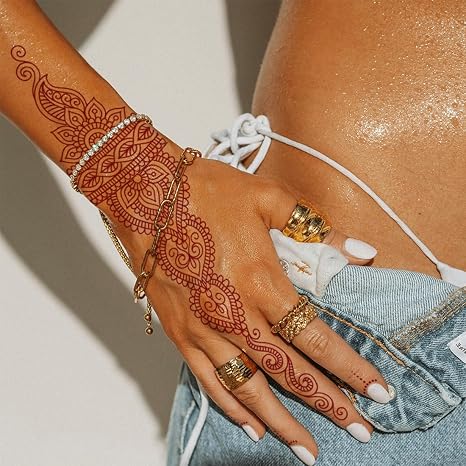 4PCS Henna Tattoo Sticker Set