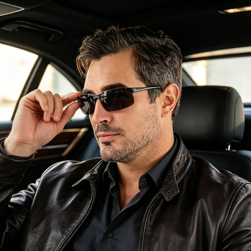 Stylish polarized sunglasses featuring UV400 protection, photochromic properties