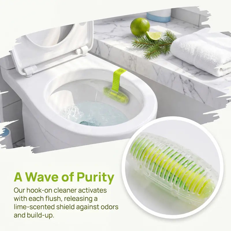 3PCS Colorful Scented Plastic Toilet Bowl Rim Cleaner Basket Set