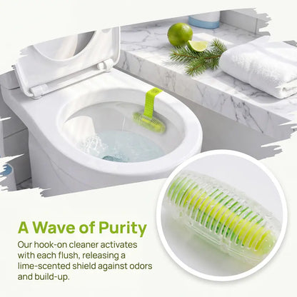 3PCS Colorful Scented Plastic Toilet Bowl Rim Cleaner Basket Set
