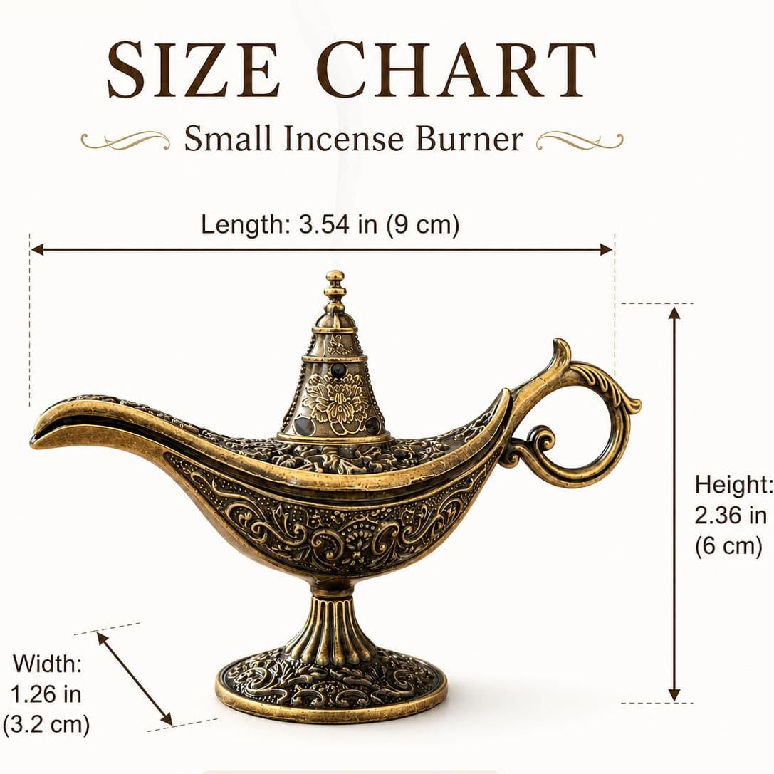 Aladdin-style incense burner stand—includes 42 incense pieces.