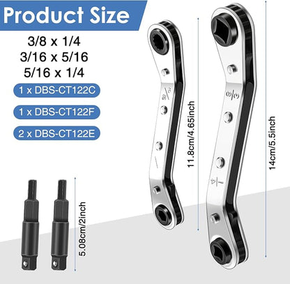 2 Pcs Hvac Service Wrench Refrigeration Wrench
