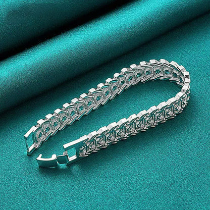 Pattern Flower Wide Wristband Bracelet