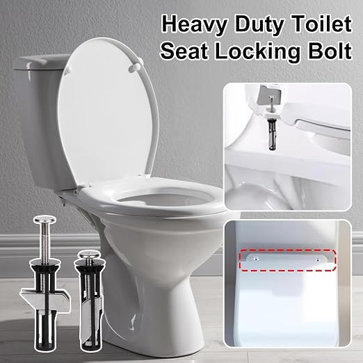 Universal Toilet Seat Bolt Kit - Quick Release, Easy to Install