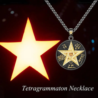 Tetragrammaton pendant necklace, necklace symbolizing Jehovah, amulet