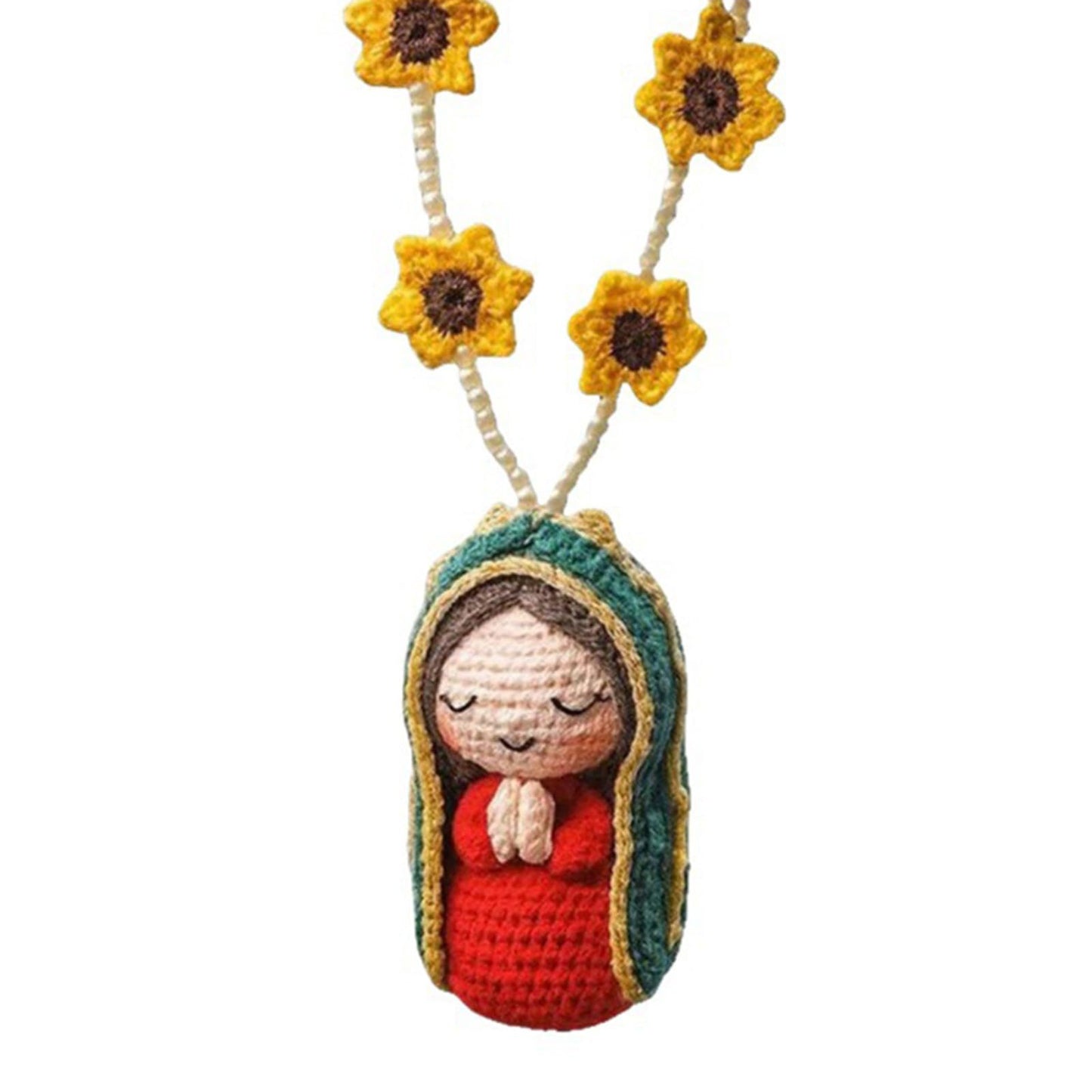 Cute Virgin Mary doll hanging ornament