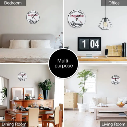 Retirement Humorous Quote Wall Clock