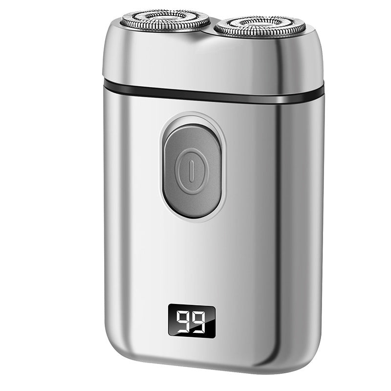 Portable Electric Shaver Dual Blade Usb Rechargeable Led Display