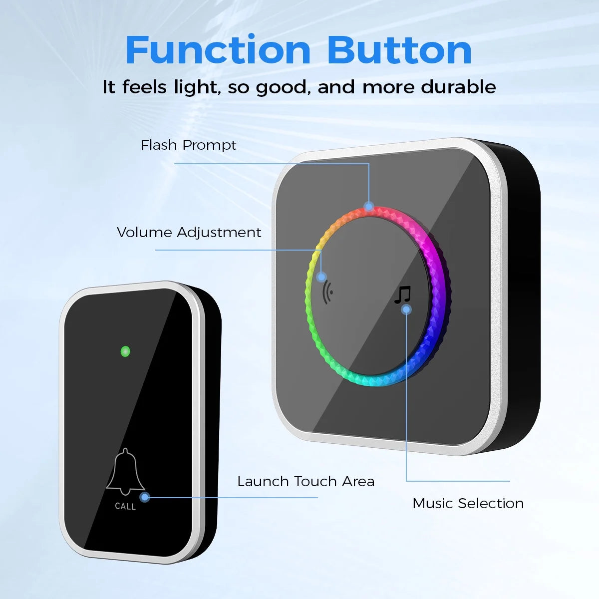 [No Need Batteries] Wireless Doorbell, Waterproof Electronic Doorbell Kit