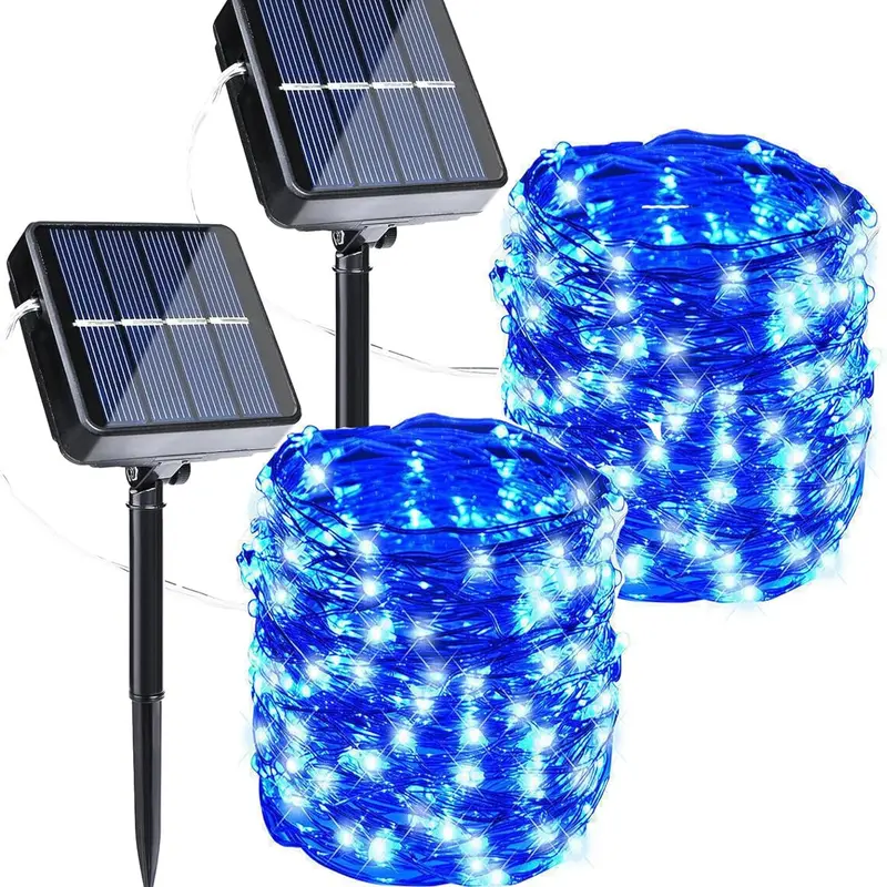 2pcs Outdoor solar string lights