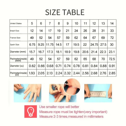 2Pcs Rhinestone Decor Ring Luxury Micro-set Cubic Zirconia Ring Set
