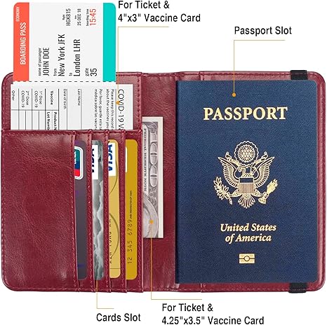 Leather Passport Holder for Travel Passport Cover Passport Wallet Case