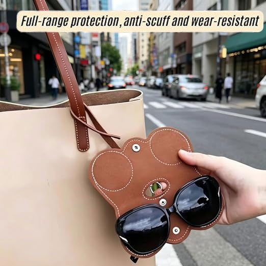 2Pcs Soft Glasses Bag for Women Men, Portable Leather Glasses Case for All Kinds of Glasses