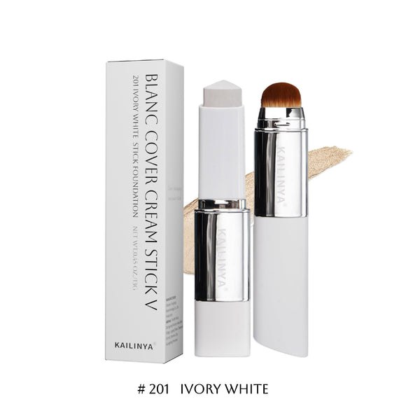 Color Changing Foundation Stick, Cover Cream Stick V, Dual-Ended with Detachable Brush