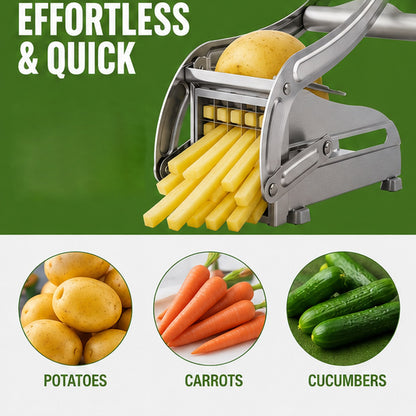Stainless Steel Potato Cutter with Non-Slip Feet, 2 Blade Size