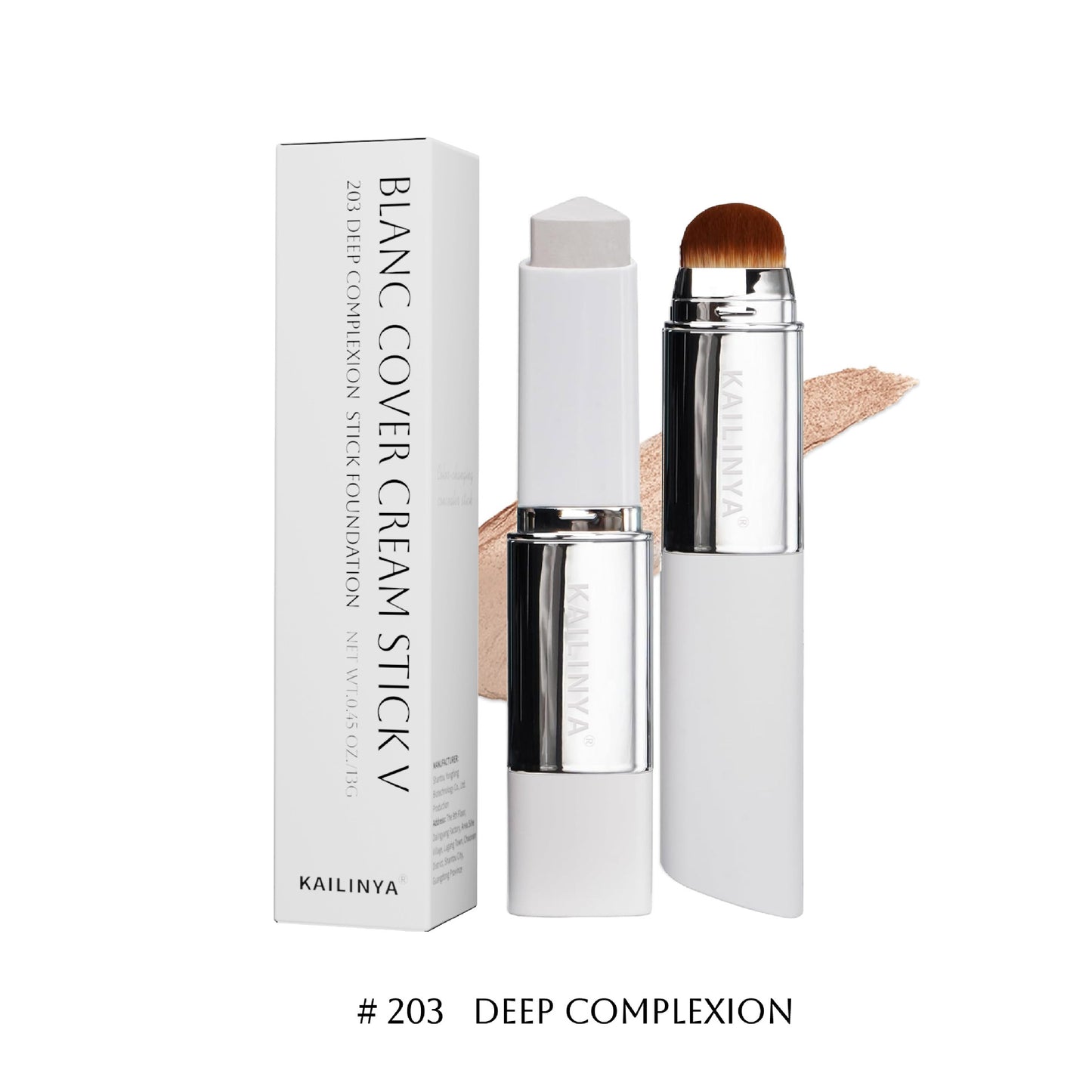 Color Changing Foundation Stick, Cover Cream Stick V, Dual-Ended with Detachable Brush