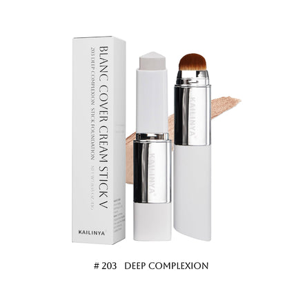 Color Changing Foundation Stick, Cover Cream Stick V, Dual-Ended with Detachable Brush