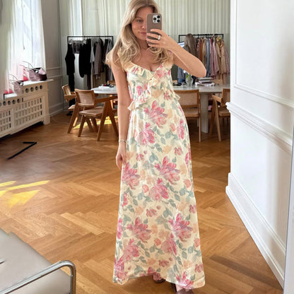 Womens Summer Floral Maxi Dress