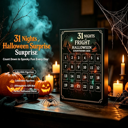 31 Nights of Fright Halloween Countdown Box with Figurines