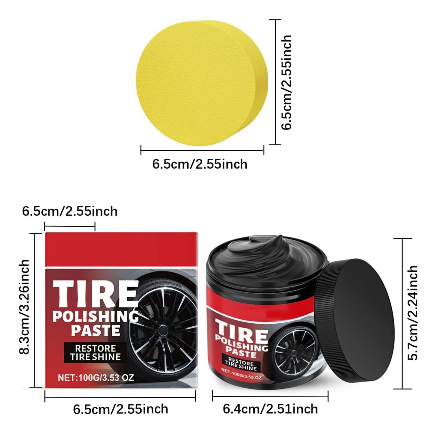 Car Tire Shine with Sponge