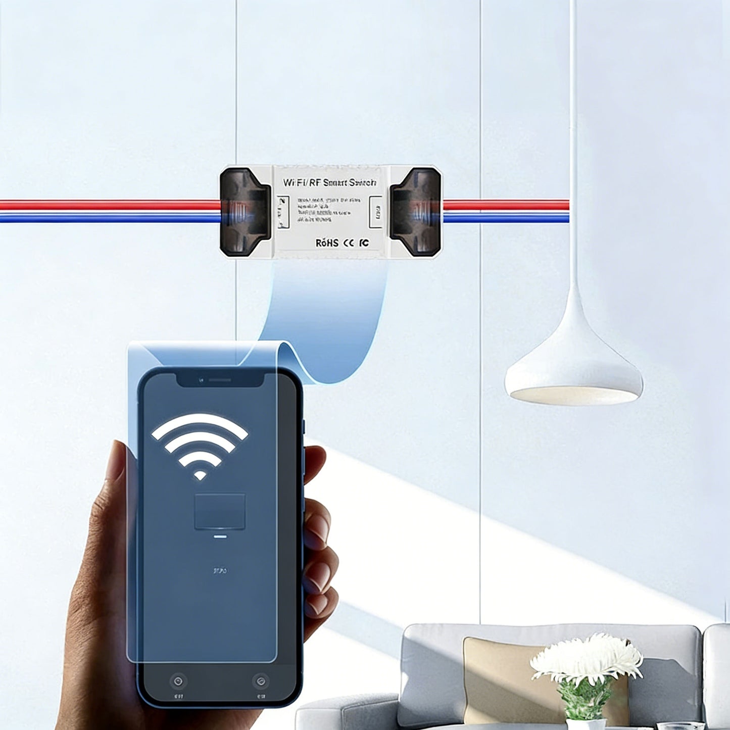Smart WiFi Circuit Breaker Mini Light Switch DIY Universal