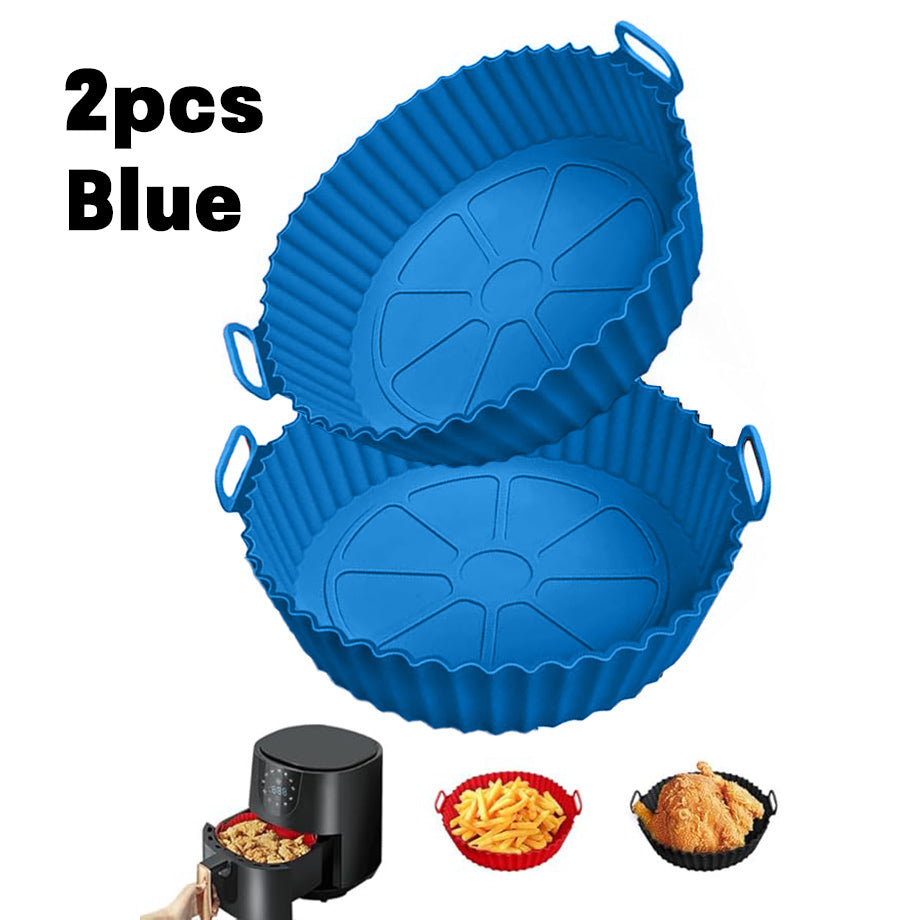 2pcs Air Fryer Silicone Liners for 3 to 5 Qt Air fryer Oven Reusable Baking Tray