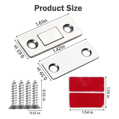 10pcs Cabinet Magnetic Catch Without Punching, Versatile for Cabinets, Drawers & Sliding Doors