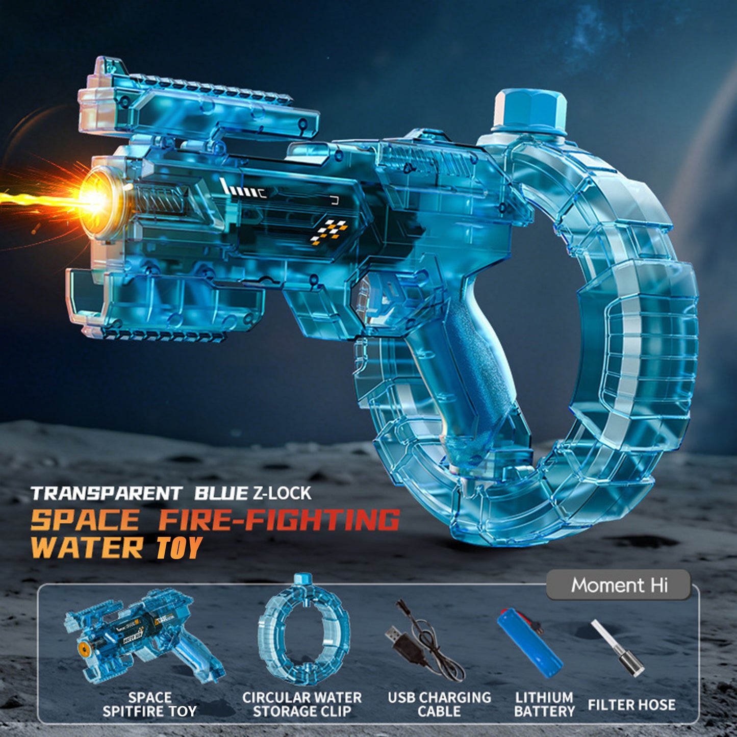 Electric Automatic Transform Water Space Toy with Strobe Lights