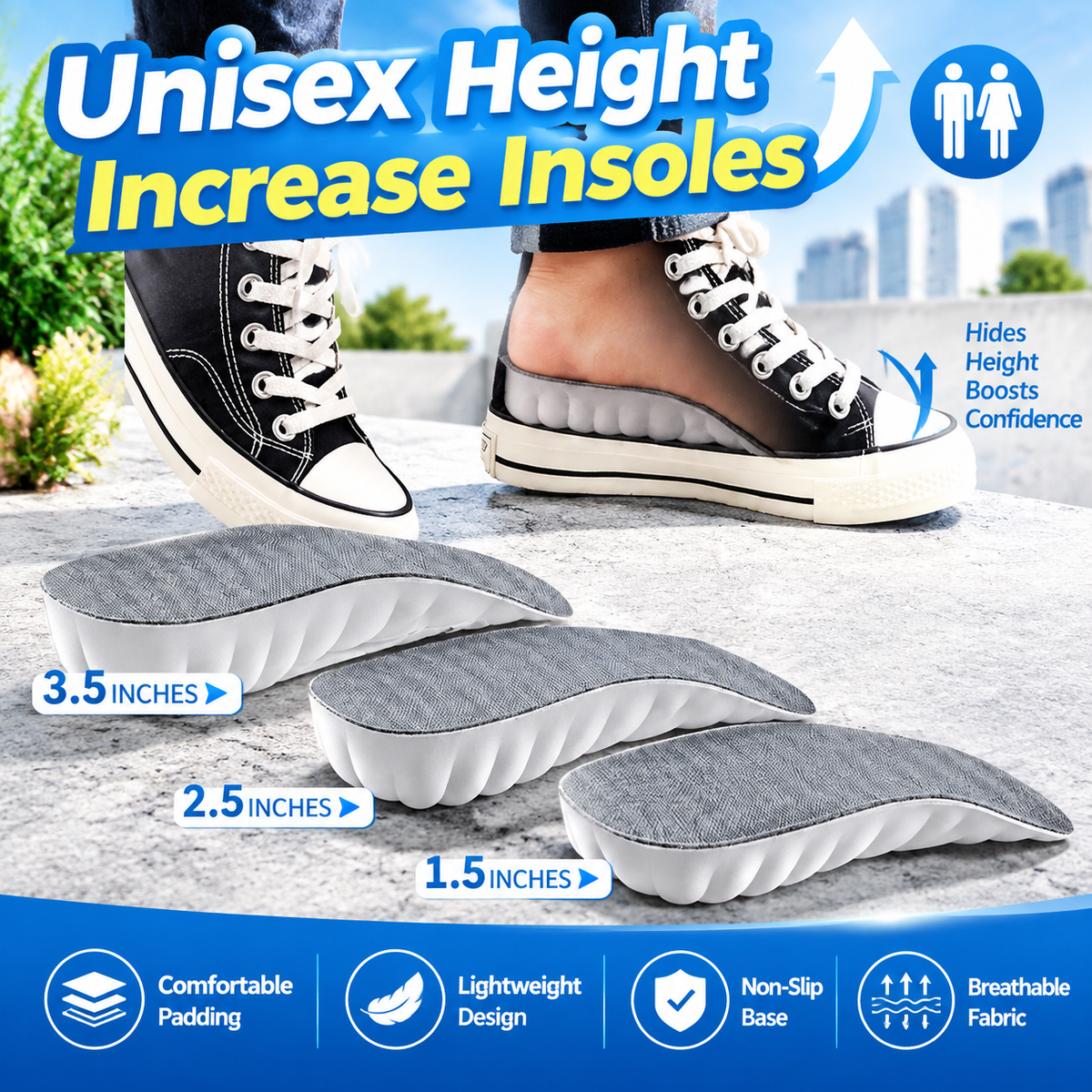 Height Increasing Insoles for Men and Women
