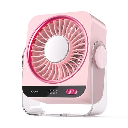 270° Rotating Semiconductor Cooling Desktop Fans with USB Charging