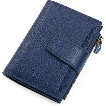 Small Wallet for Women Leather Bifold Compact RFID Blocking