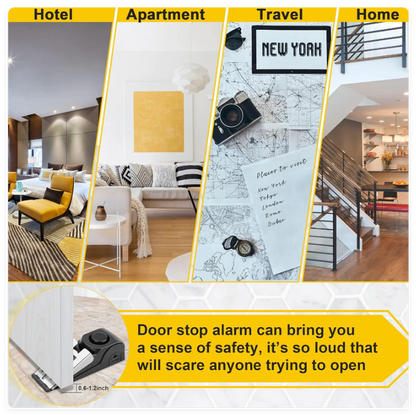 Upgraded Alarm Door Stops, Portable Security Hotel Safety Door Stoppers