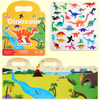 3 Book/set Reusable Sticker Books for Toddlers 3D Stickers