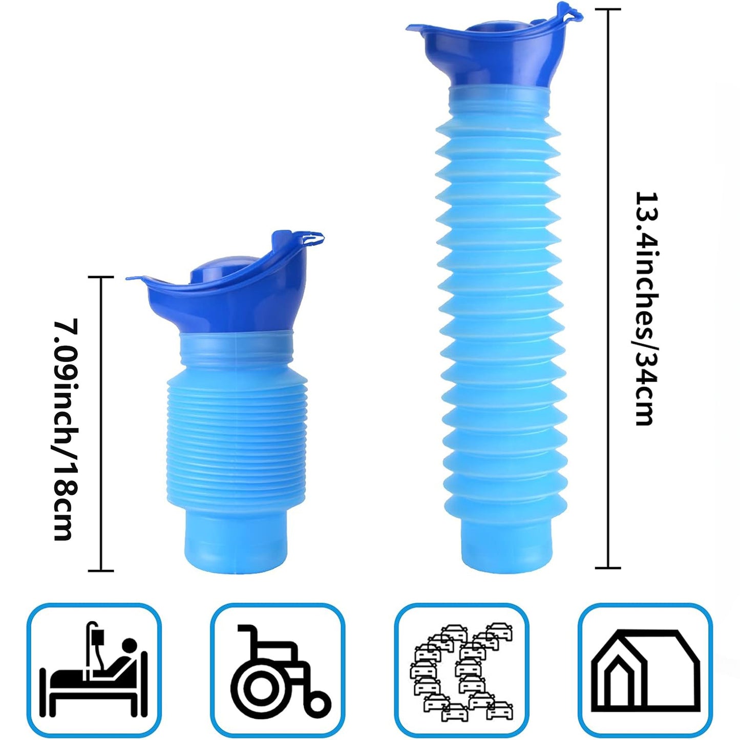 Collapsible Leakproof Urinal Bottle for Men & Women