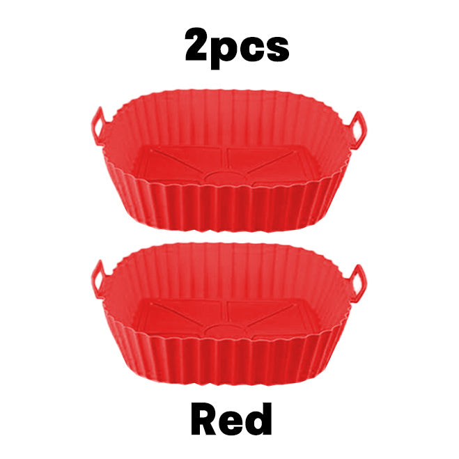 2pcs Air Fryer Silicone Liners for 3 to 5 Qt Air fryer Oven Reusable Baking Tray