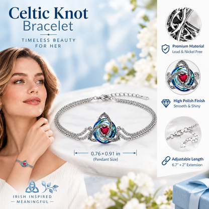 DRINSPER Celtic Knot Bracelet for Women