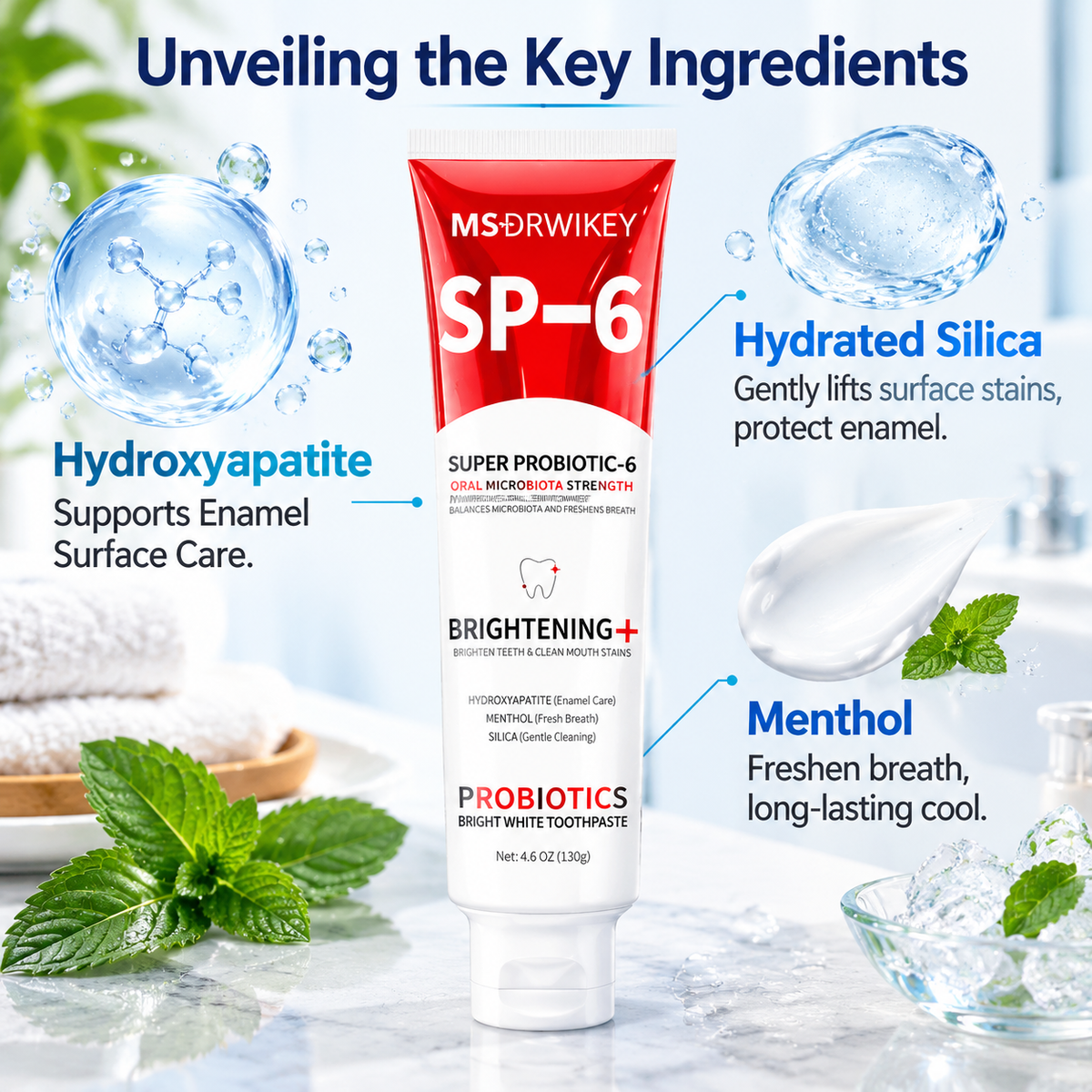 SP-6 Probiotic Toothpaste - Ms-drwikey Oral Care Self Care Products for Gum Health