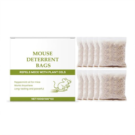 10 Pack/box Rodent Repellent Pouches, Natural Peppermint Oil