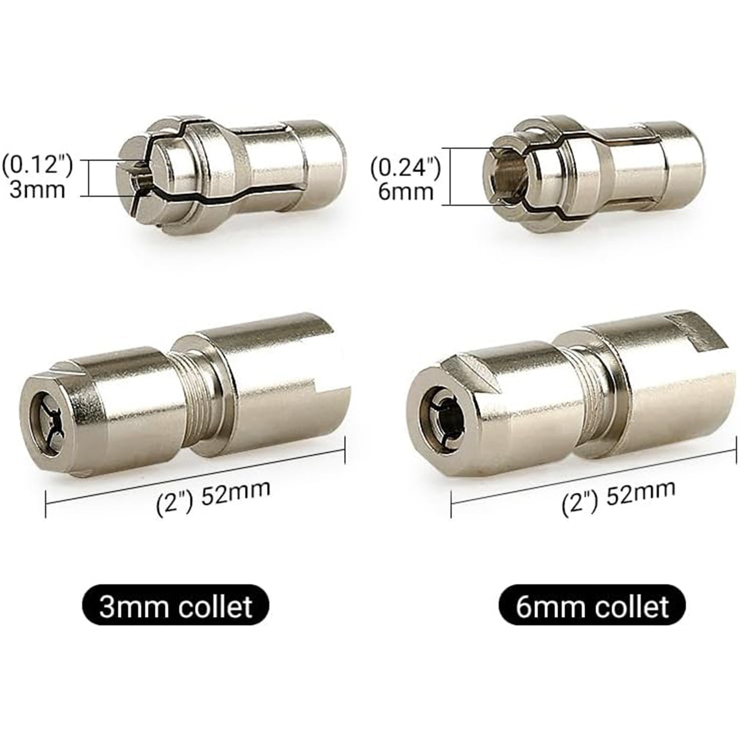 1/8"/1/4" (3MM/6MM) Angle Grinder to Straight Chuck Adapter