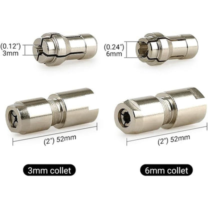 1/8"/1/4" (3MM/6MM) Angle Grinder to Straight Chuck Adapter