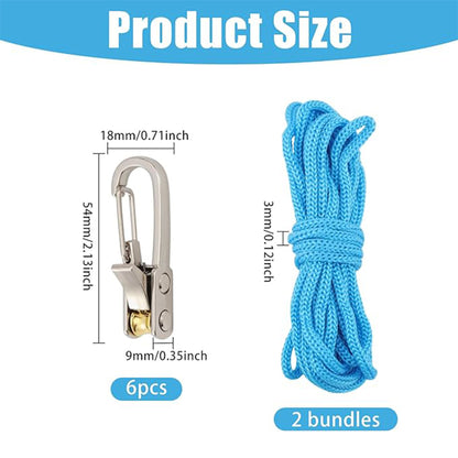 2PCS Rope with Roller Tensioner